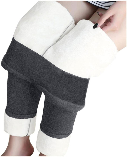 Fleece Lined Leggings for Women,Winter Warm Women Elastic Leggings Pants Fleece Lined Thick Tights