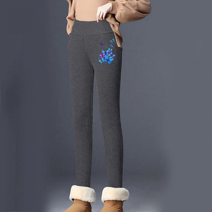 Fleece Lined Leggings for Women,Winter Warm Women Elastic Leggings Pants Fleece Lined Thick Tights