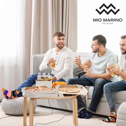 Marino Men'S Dress Socks - Colorful Funky Socks for Men - Cotton Fashion Patterned Socks - 12 Pack
